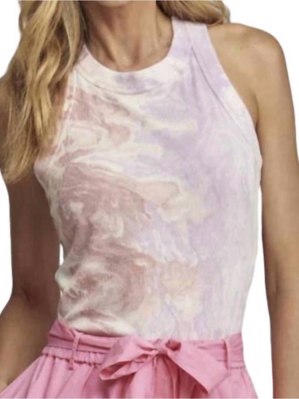 Sundays Turner Tank Top Lavender Marble Size M